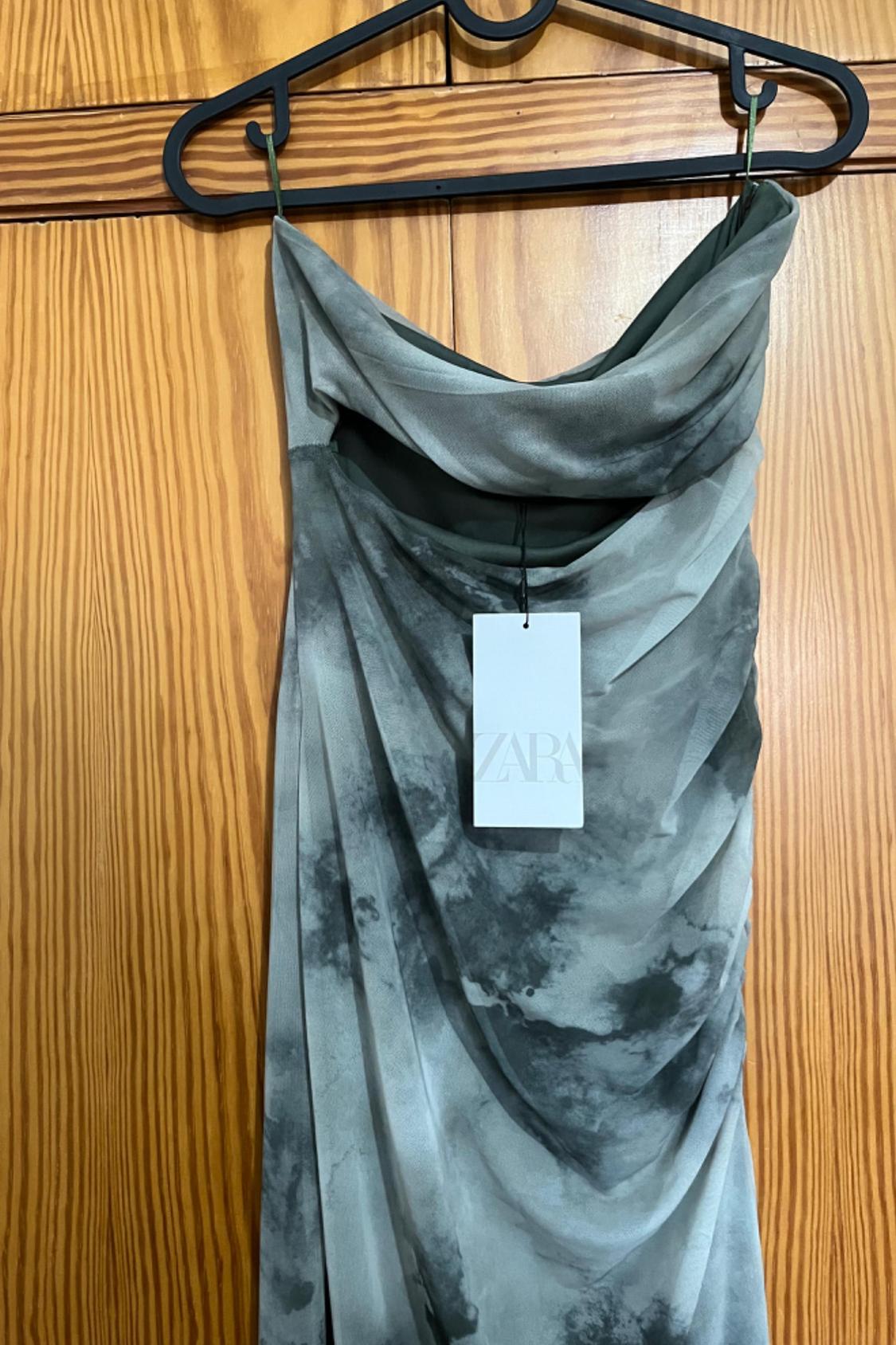 PRINTED CUT-OUT TULLE DRESS - Image 2