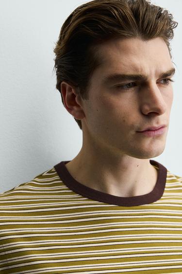 REGULAR FIT STRIPED T-SHIRT - striped by Zara - Image 4