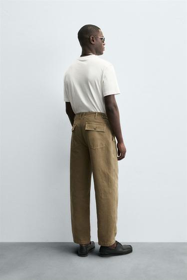 PANTALON REGULAR FIT POCHES - Marron de Zara - Image 2