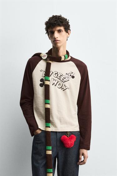 Zara HARRY LAMBERT FOR ZARA X DISNEY 圖案T恤 - 棕色