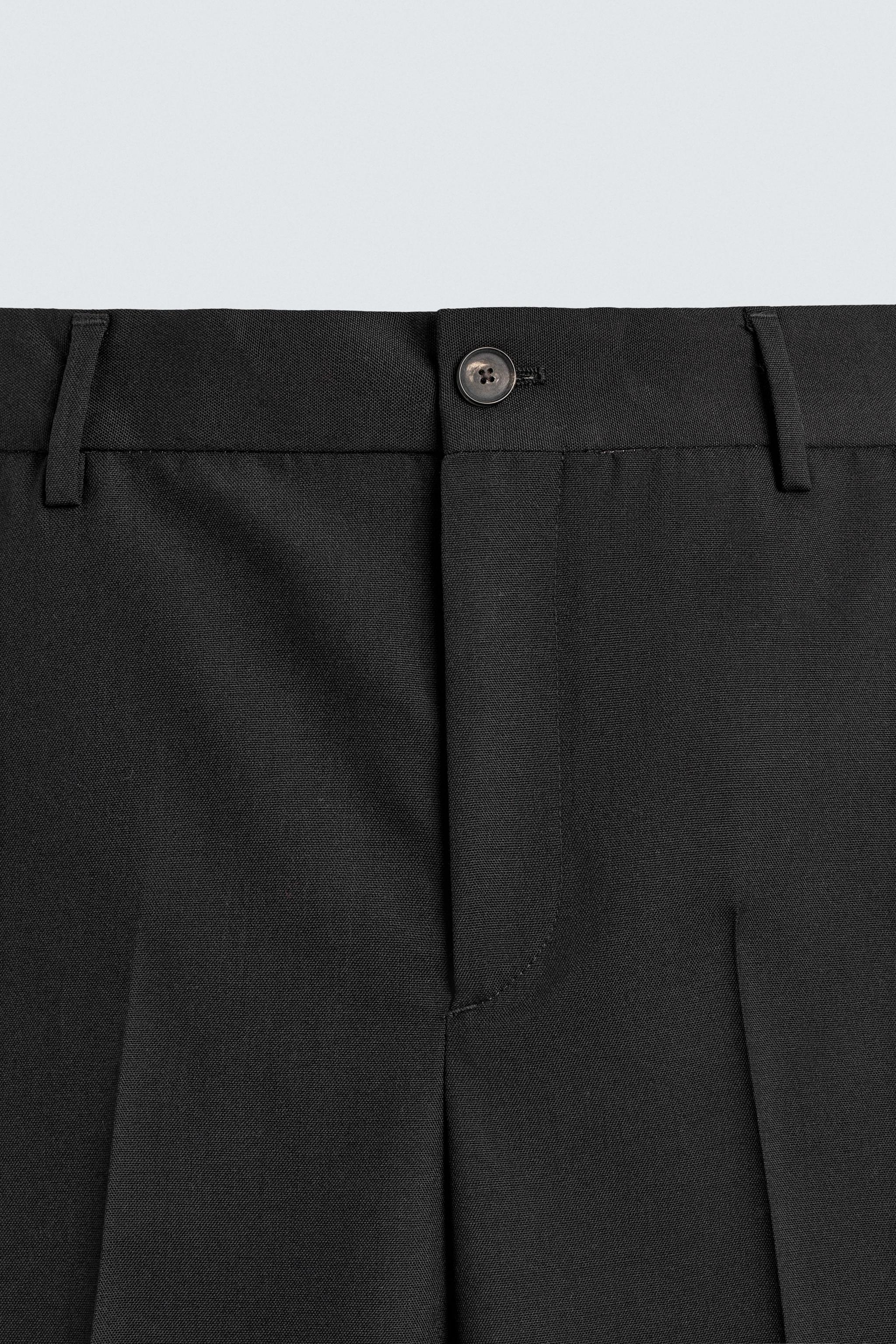 100% WOOL SUIT PANTS - Black | ZARA United States