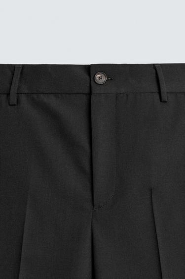100% WOOL SUIT TROUSERS - Black by Zara - Image 7