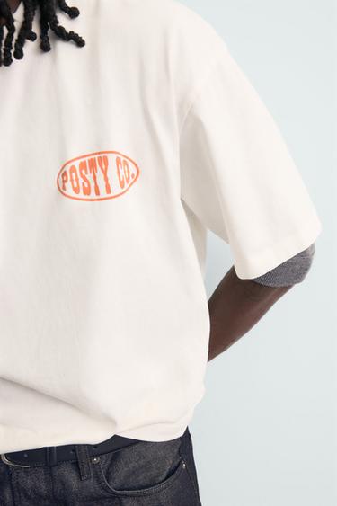 POST MALONE ™ GRAPHIC T-SHIRT - Oyster-white by Zara - Image 4