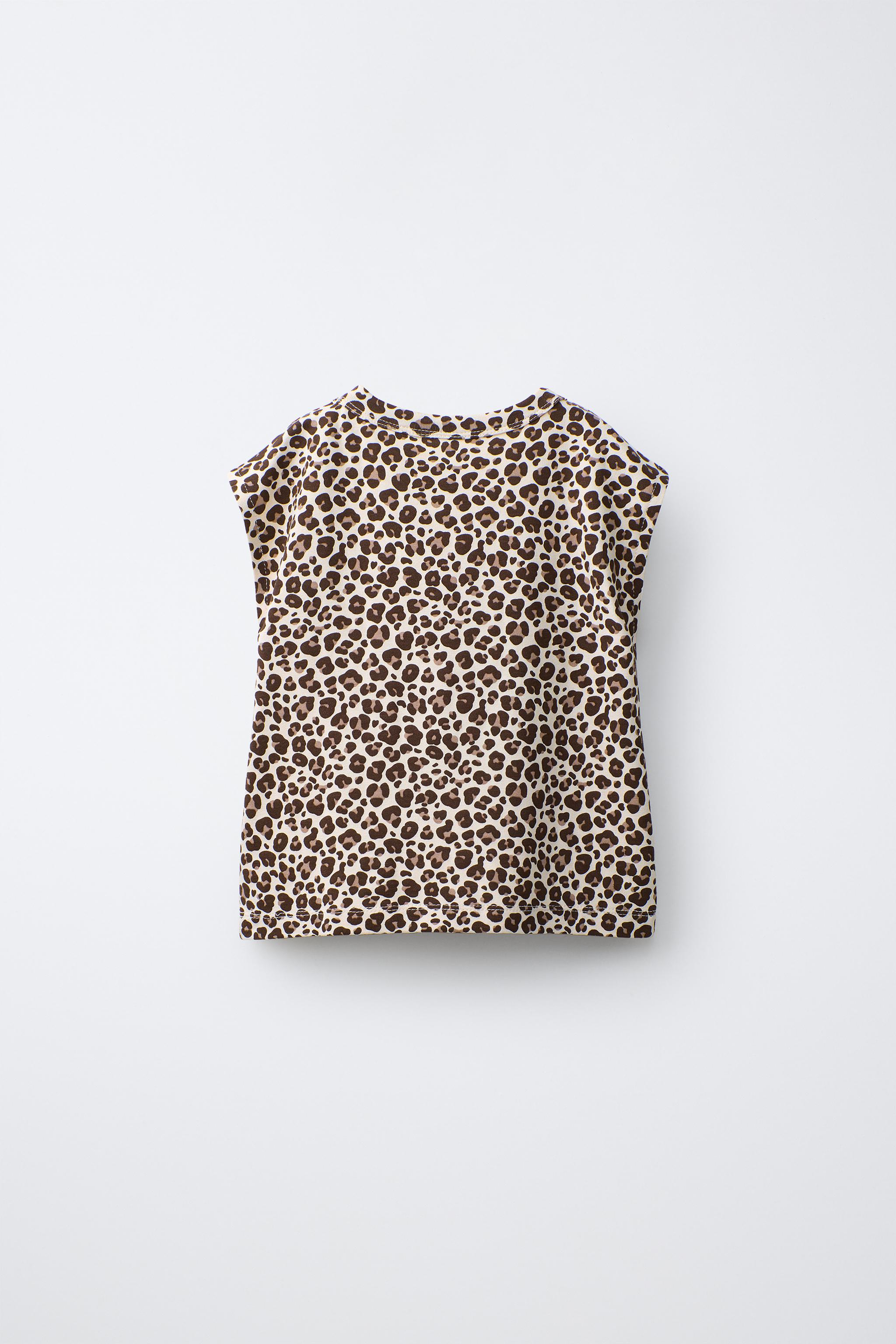 ANIMAL PRINT T-SHIRT — Light beige