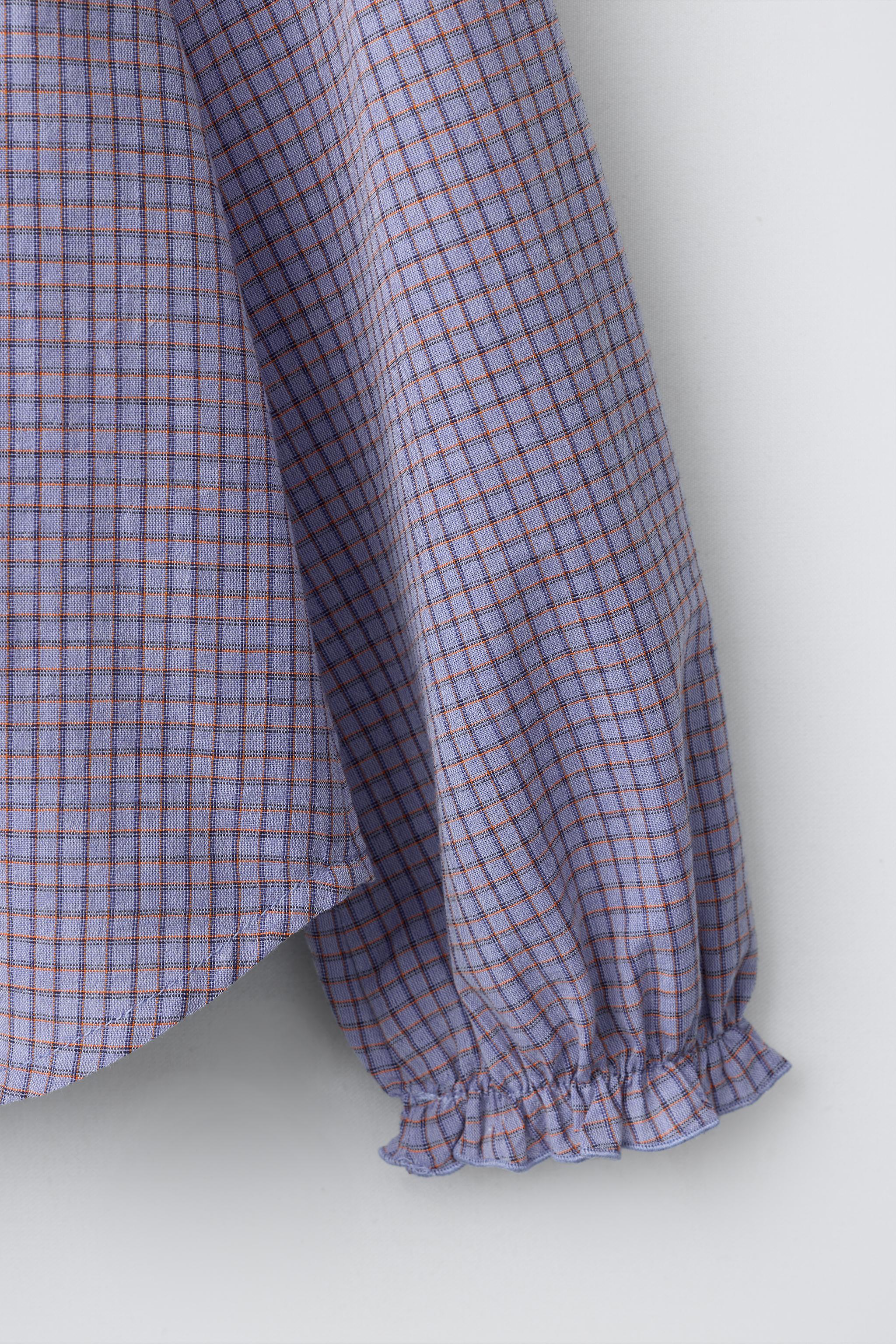 GINGHAM AND RUFFLE SHIRT