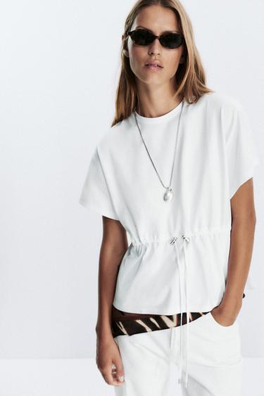 HEAVY COTTON T-SHIRT - White by Zara