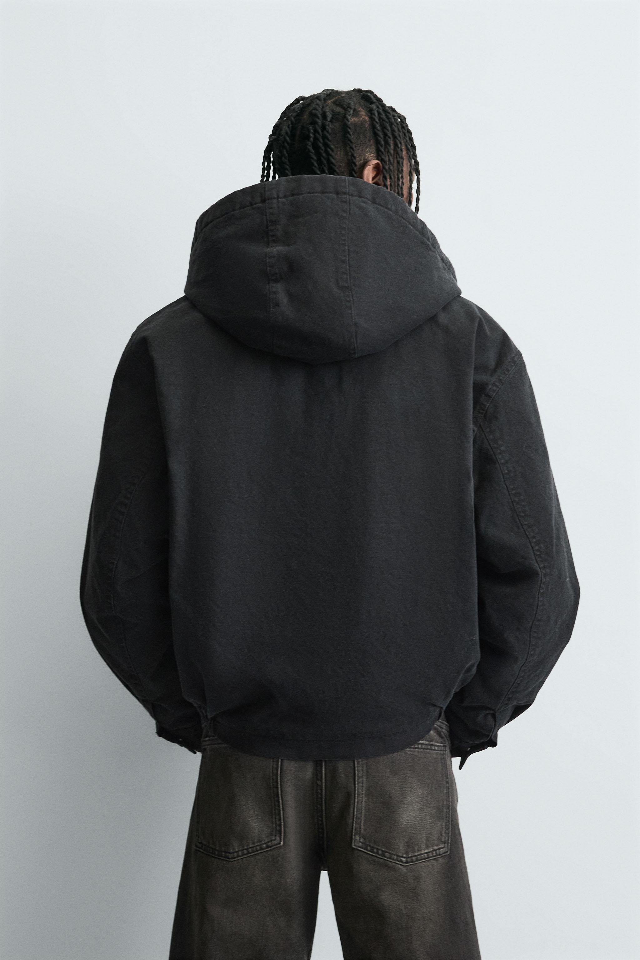 HOODED FIREMAN CLASP JACKET - Black | ZARA United States