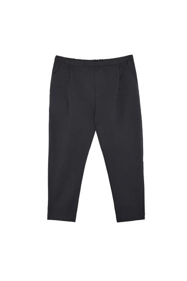PLEATED CARROT FIT TROUSERS