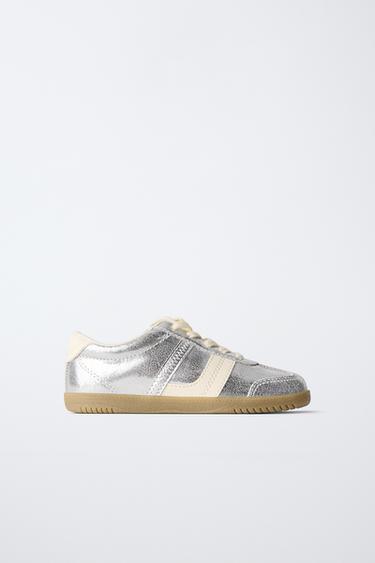 METALLIC SNEAKERS - Silver by Zara