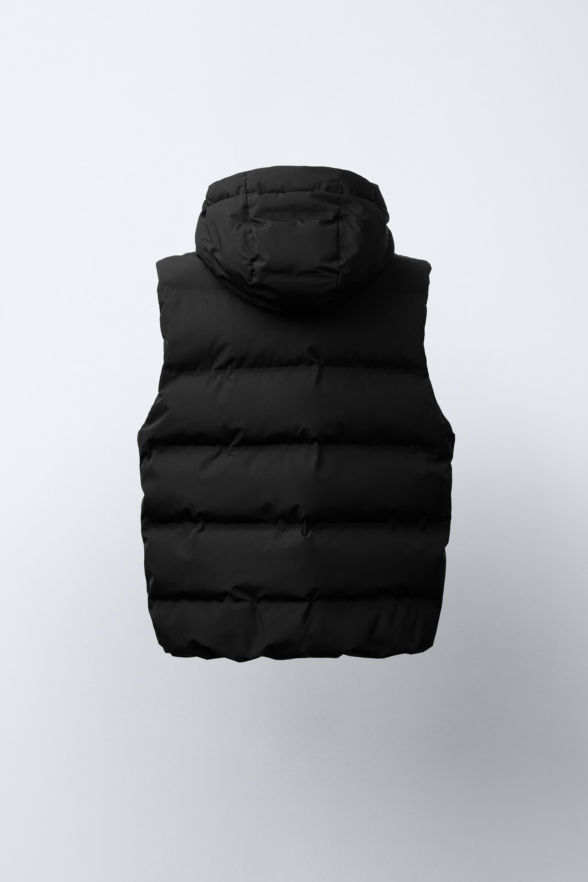 WATER REPELLENT HOODIE VEST - Black | ZARA United States