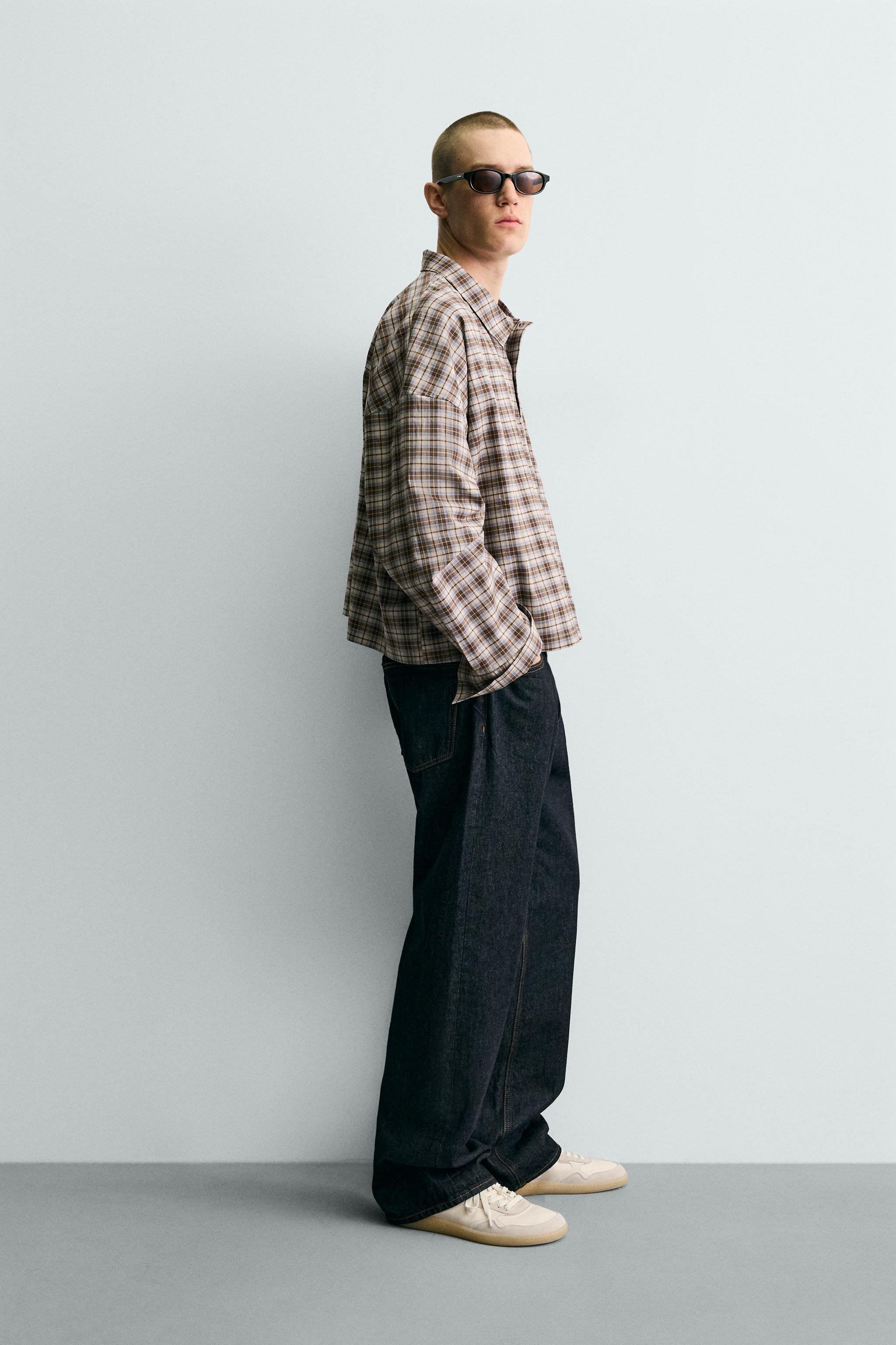 PLAID BOXY FIT POLO SHIRT
