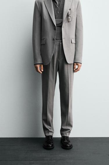 PANTALON DE COSTUME STRUCTURÉ - Gris clair de Zara