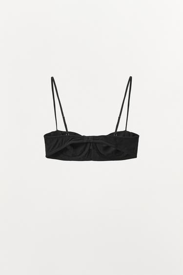 UNDERWIRED BRALETTE WITH VISCOSE - Black by Zara - Image 4