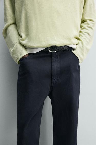 STRAIGHT-LEG CARGO TROUSERS - Dark navy by Zara - Image 4