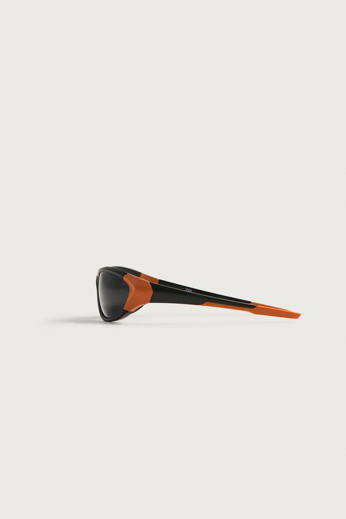 Мужские солнцезащитные очки Zara Oval Sunglasses, цвет: Оранжевый — фото 4