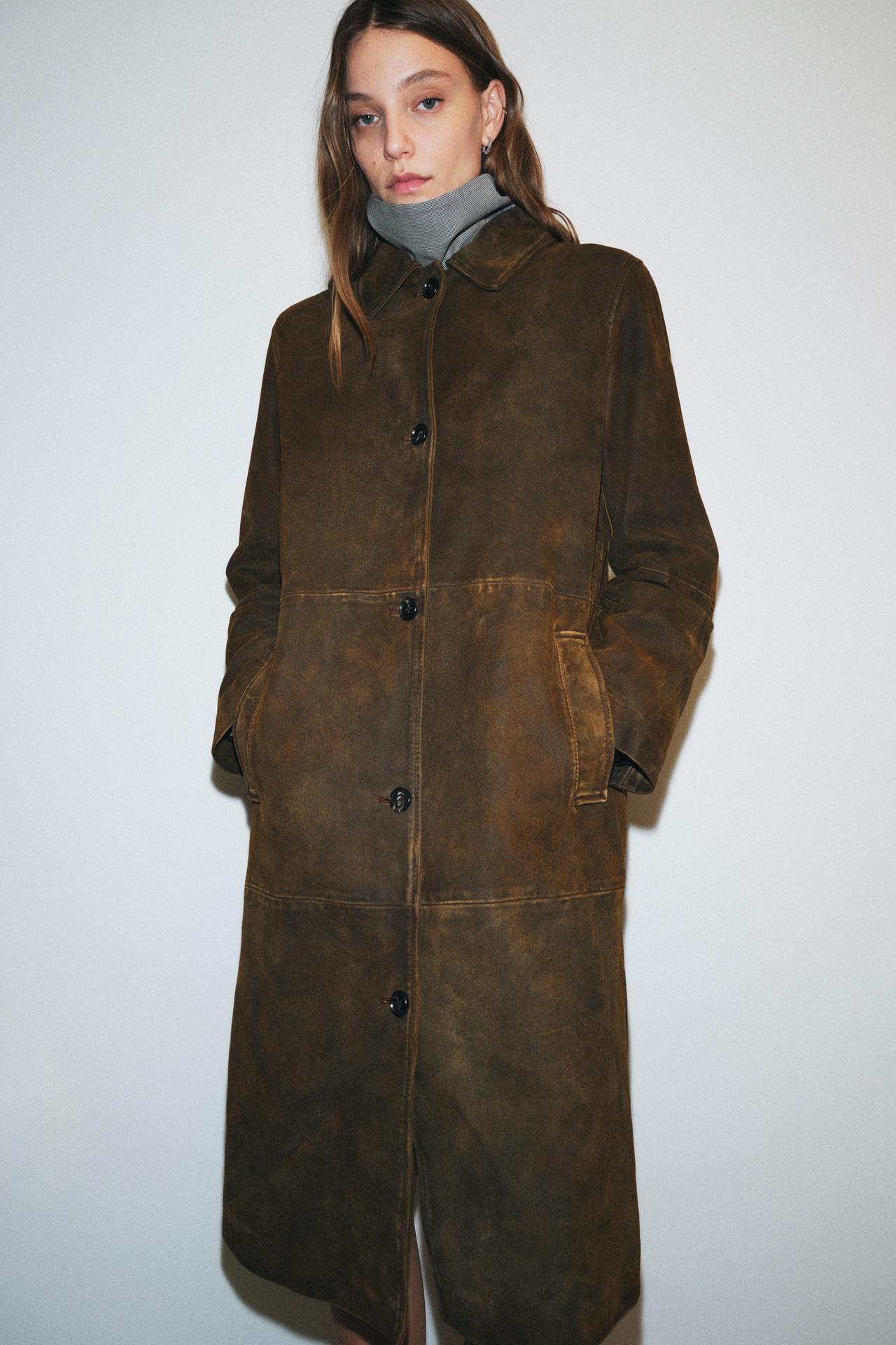 Пальто из 100% кожи из коллекции ZW COLLECTION