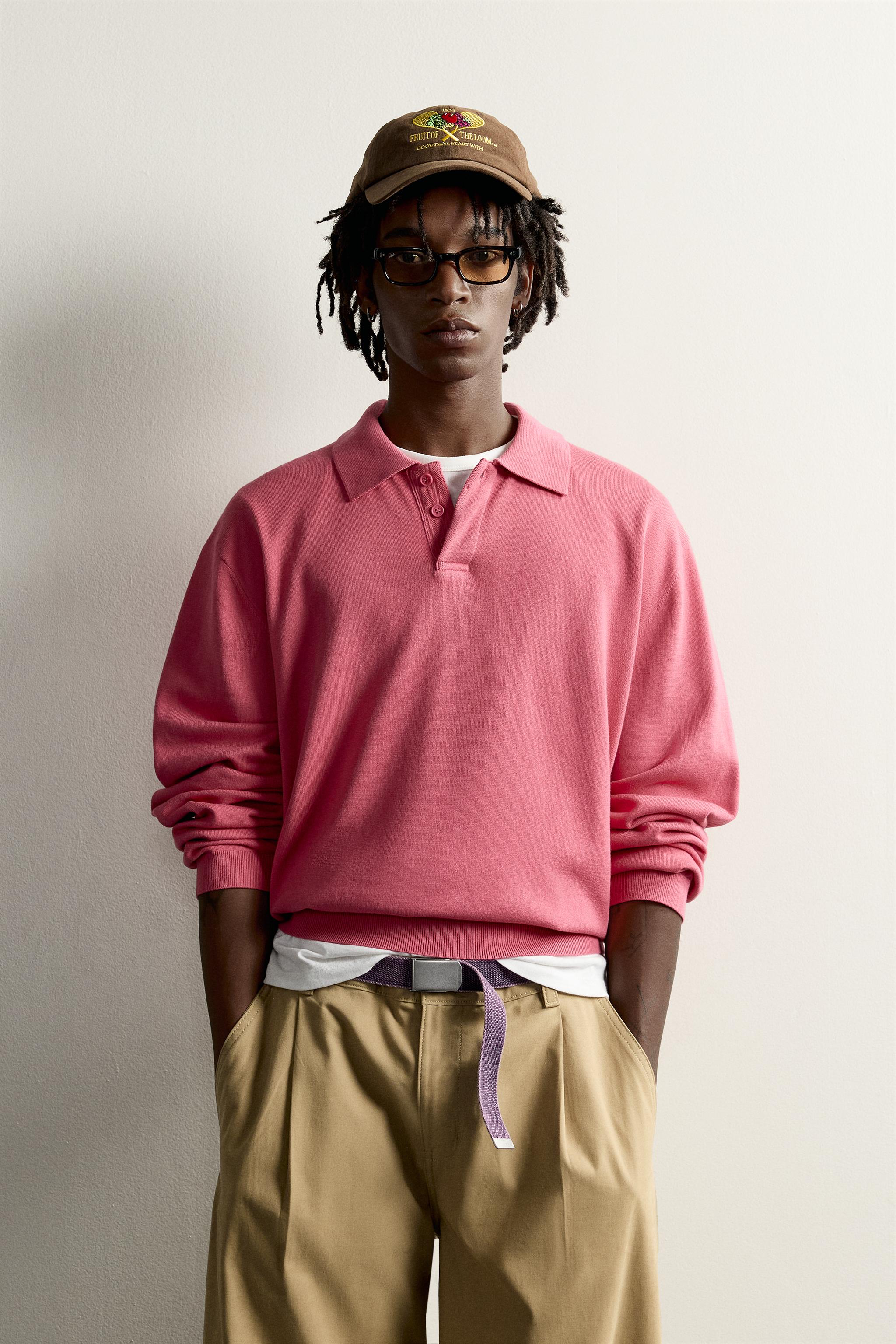Zara FRUIT OF THE LOOM™ PAMUKLU TRİKO POLO T-SHIRT görsel 2