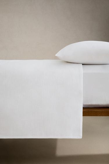 STRIPED TEXTURED BEDSPREAD - White by Zara - Image 2