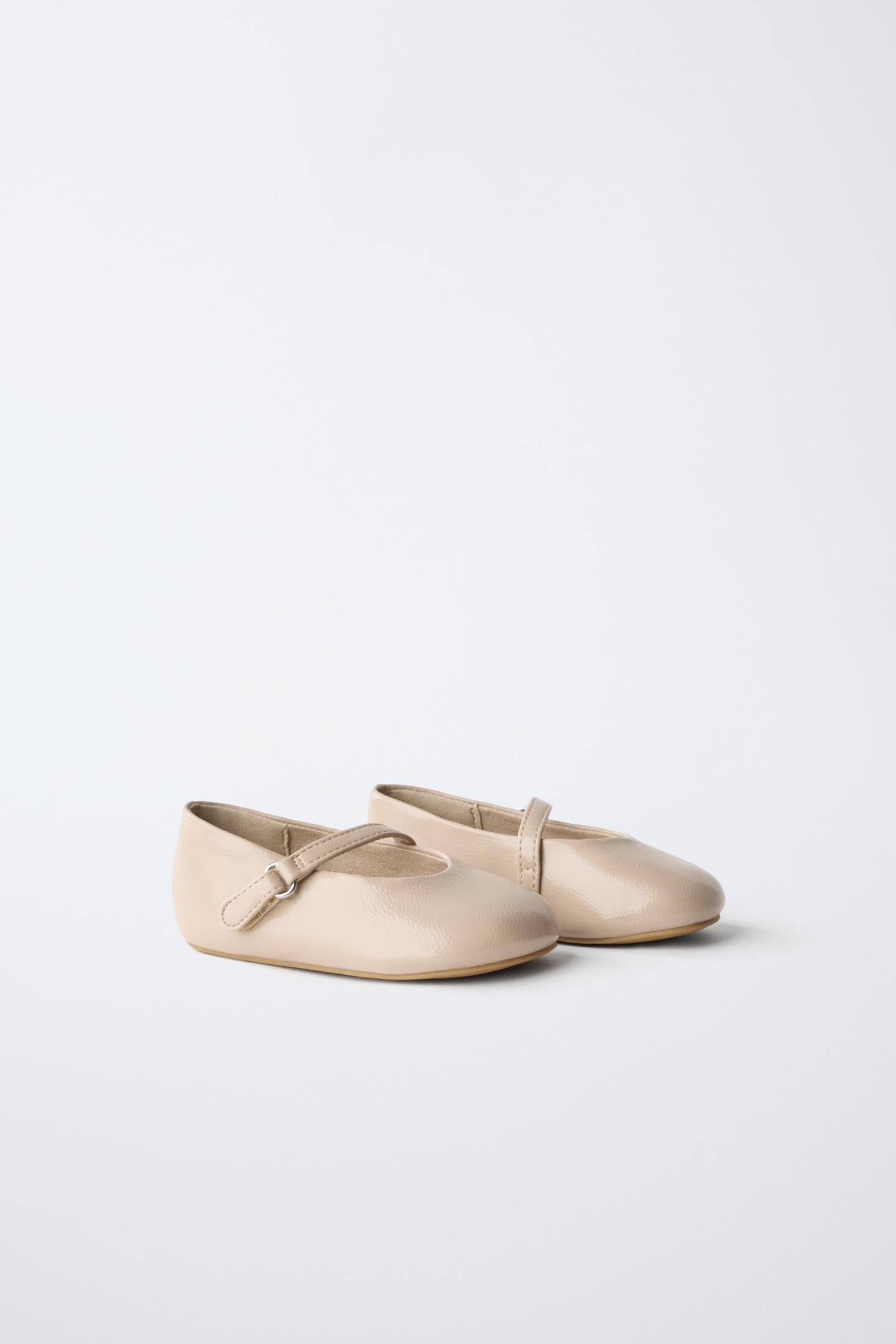 Детские балетки Zara Patent Barefoot Ballet Flats, цвет: Розовый — фото 2