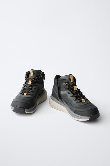 TECHNICAL HIGH-TOP SNEAKERS - Black by Zara - Image 2