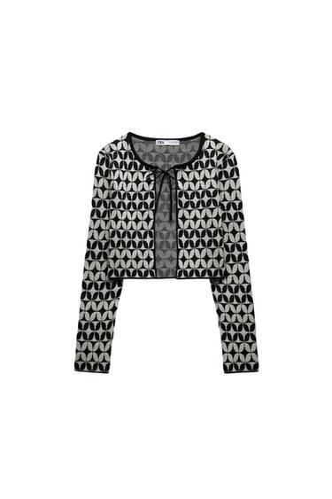 GEOMETRIC KNIT JACQUARD SWEATER