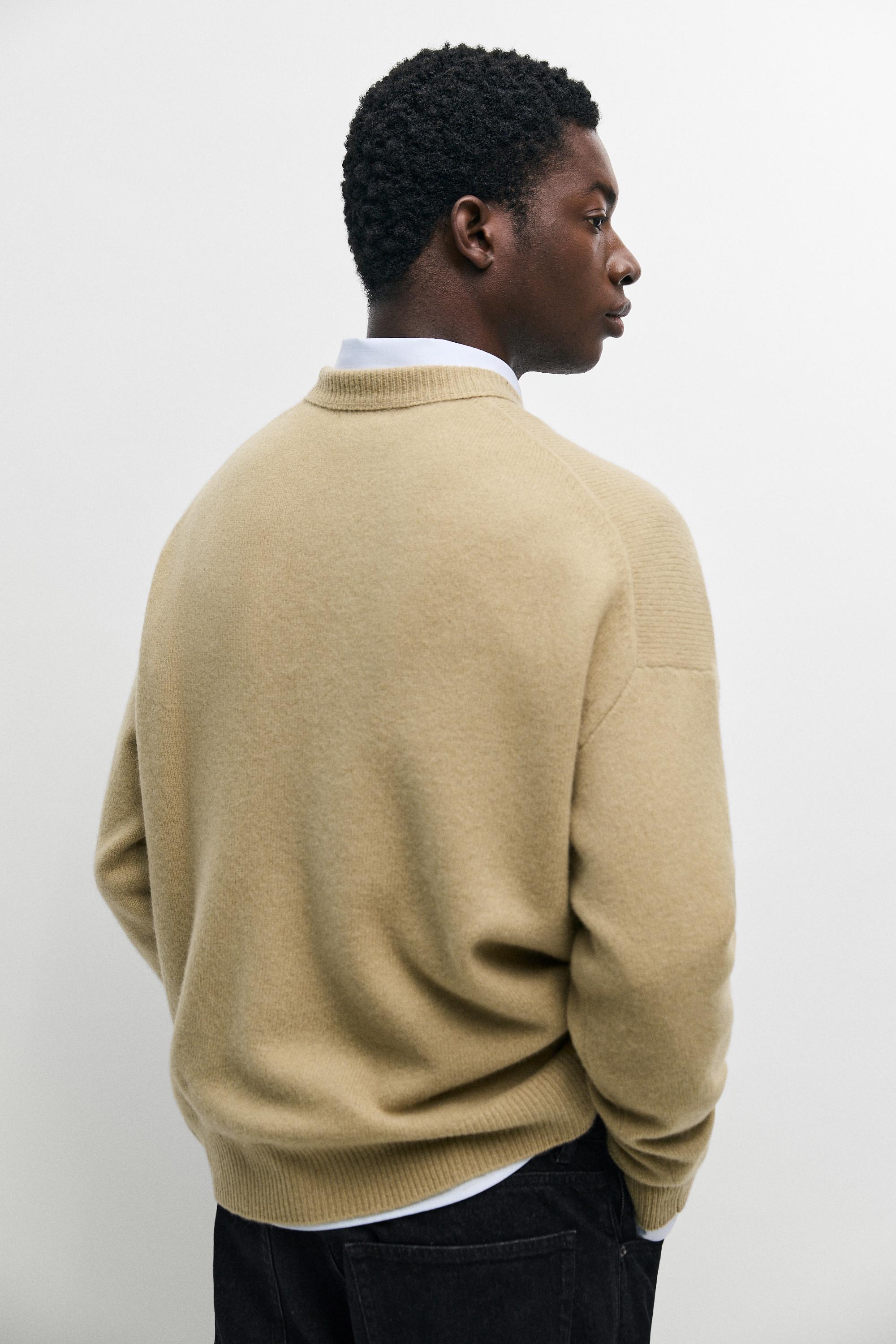 Pull en maille 100 % laine à col rond