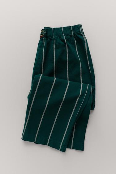 6-14 YEARS/ COMBINED STRIPED PYJAMAS - Green by Zara