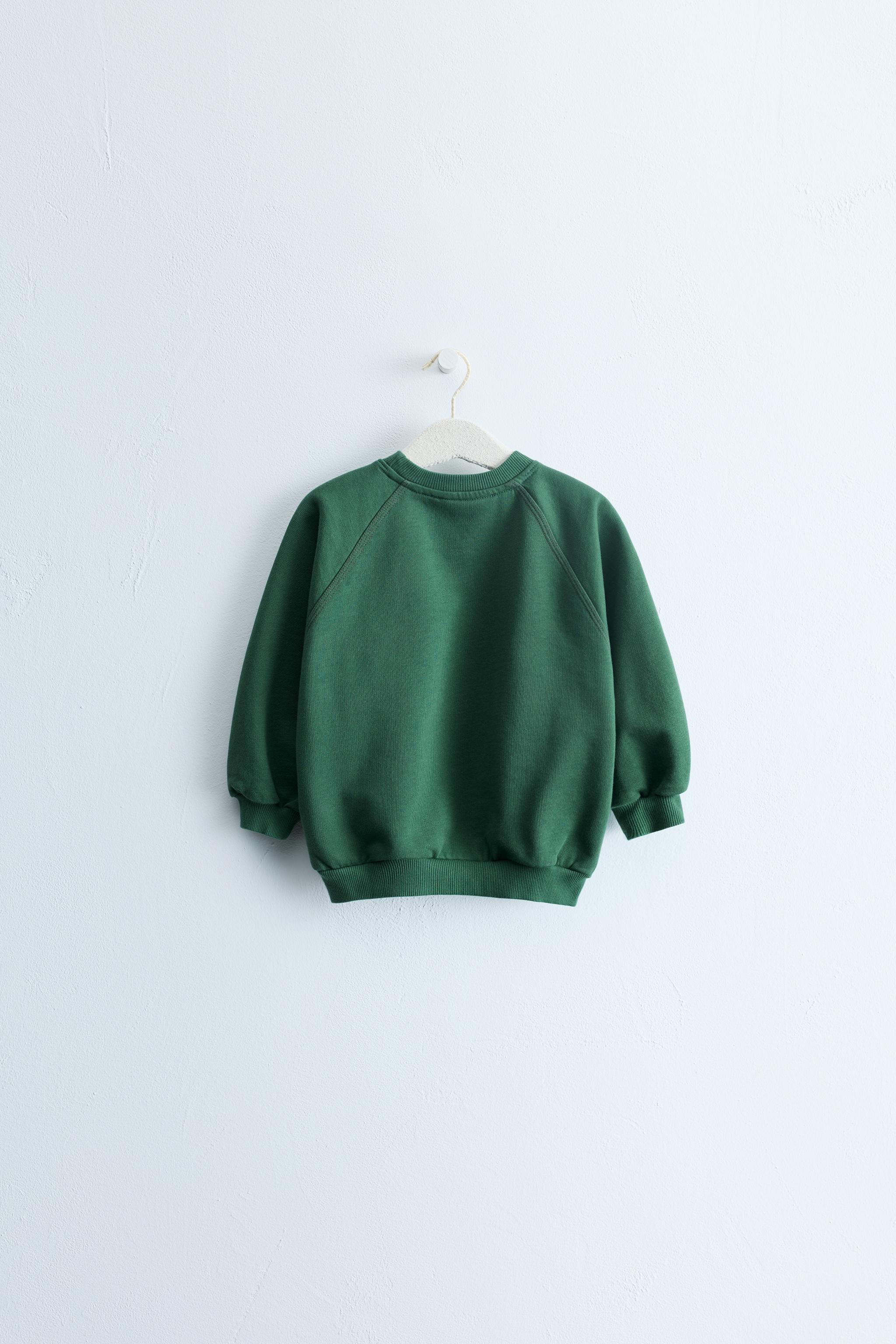 ZARA TIMELESS - PLAIN SWEATSHIRT — GREEN