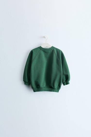 ZARA TIMELESS PLAIN SWEATSHIRT — GREEN 2