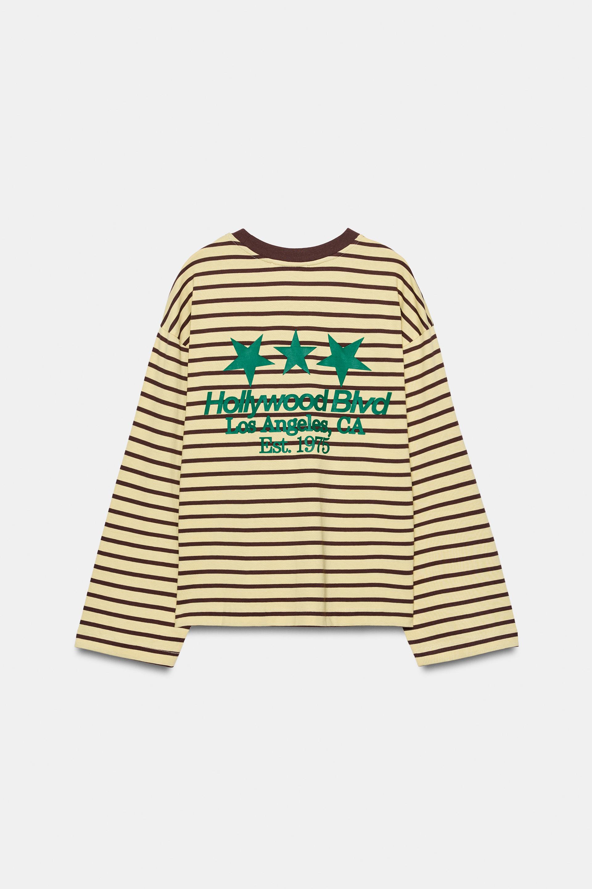 STRIPED TEXT T-SHIRT thumbnail 7