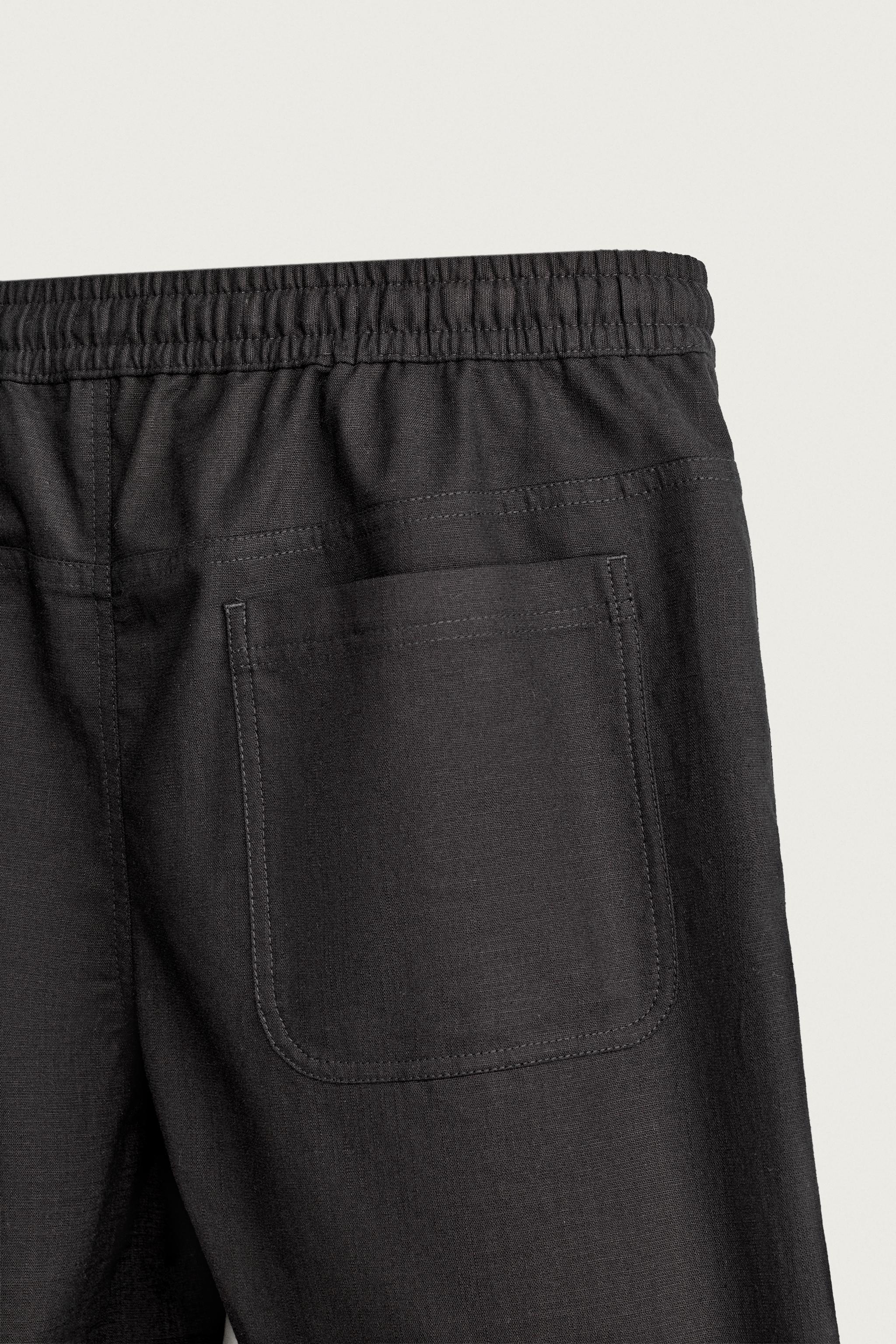 Мужские брюки Zara RELAXED FIT BUTTON PANTS — фото 8