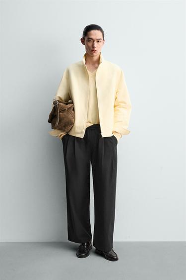 BALLOON FIT TECHNICAL TEXTURED TROUSERS - Black by Zara - Image 0