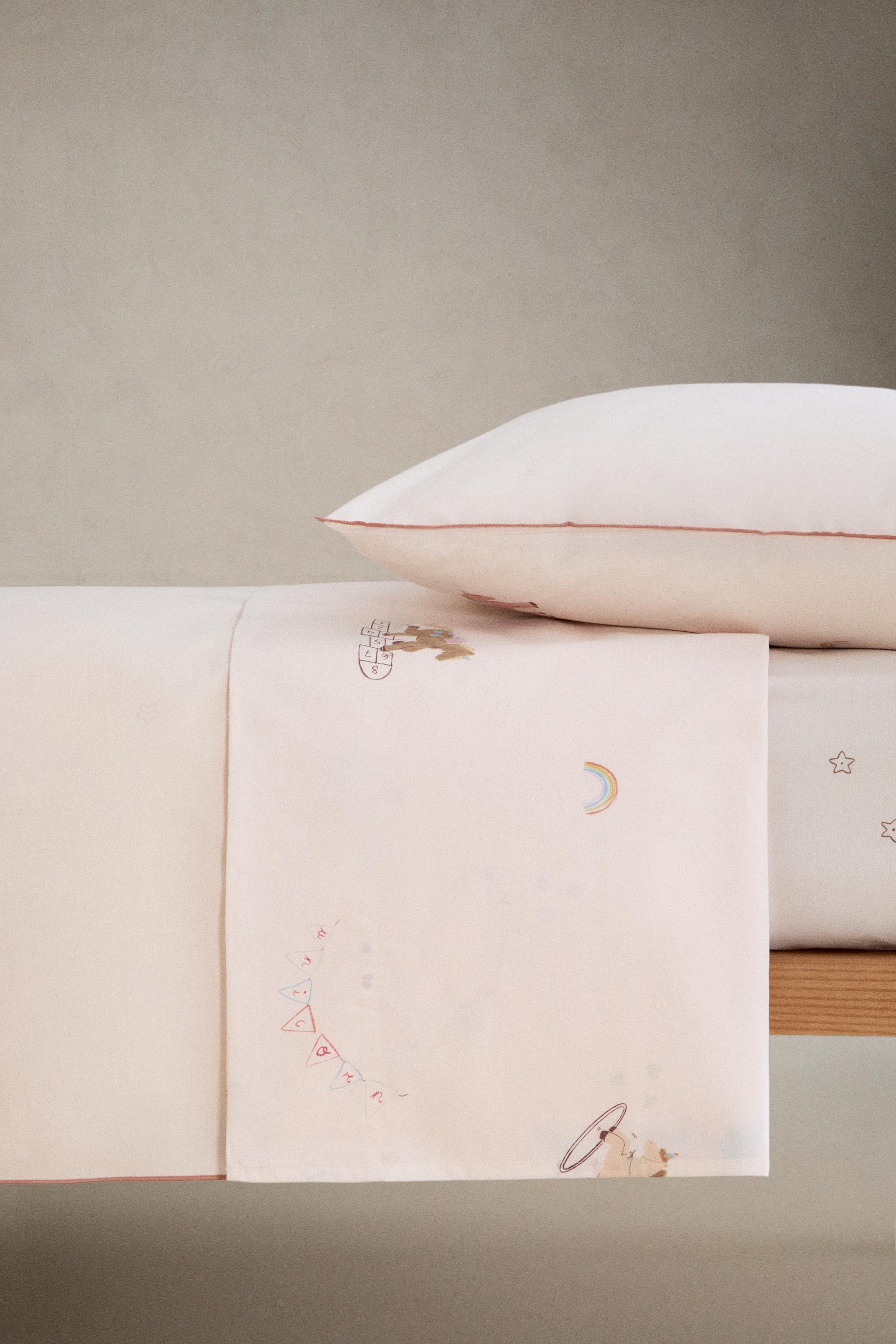 KIDS' REVERSIBLE UNICORN DUVET COVER