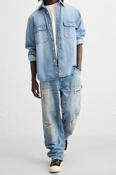 JEAN RELAXED FIT CARPINTERO - Bleu moyen de Zara - Image 5