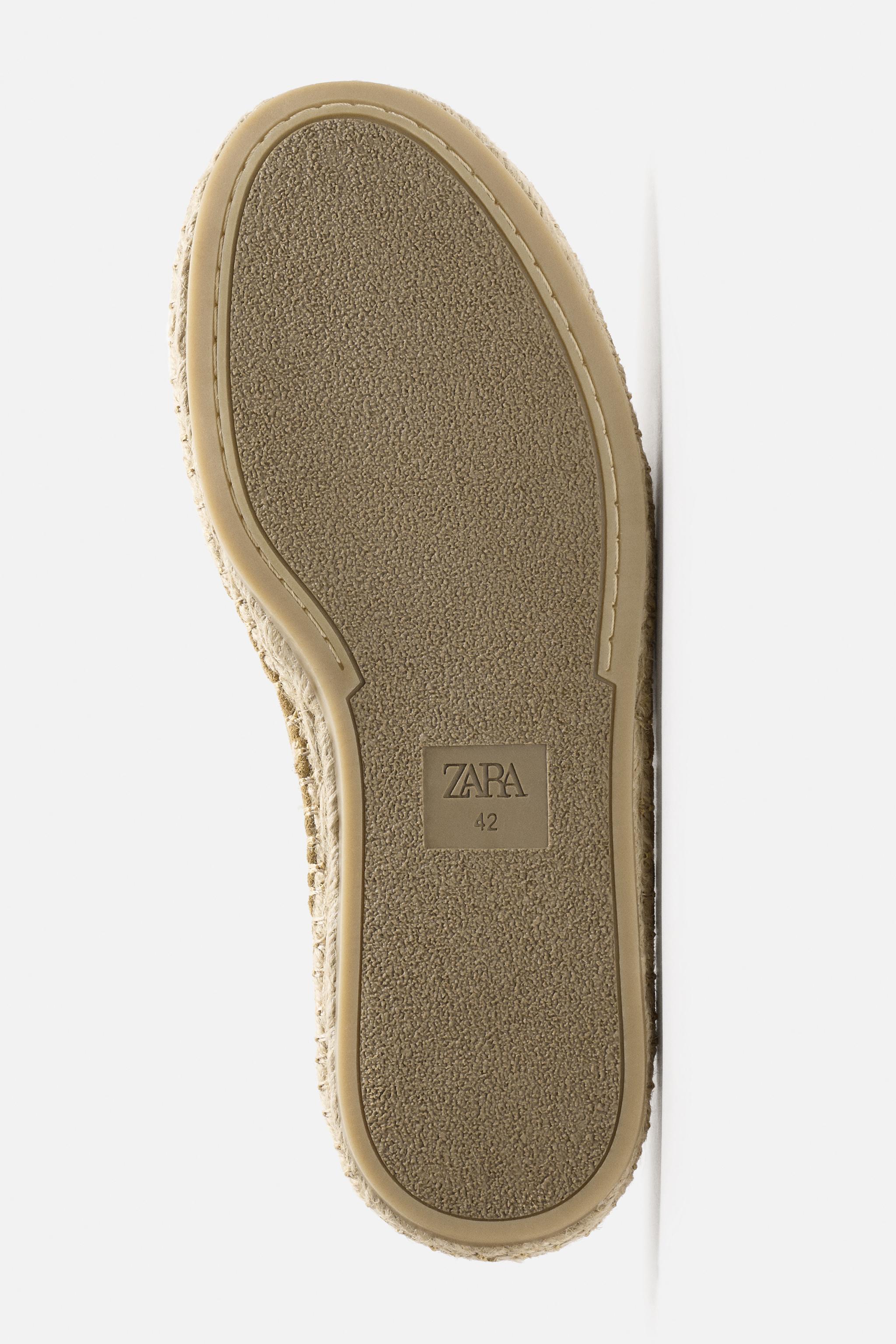 【ZARA】レザー ミュールエスパドリーユ 2737/520/131 レザー ミュールエスパドリーユ - トープグレー | ZARA Japan / 日本
