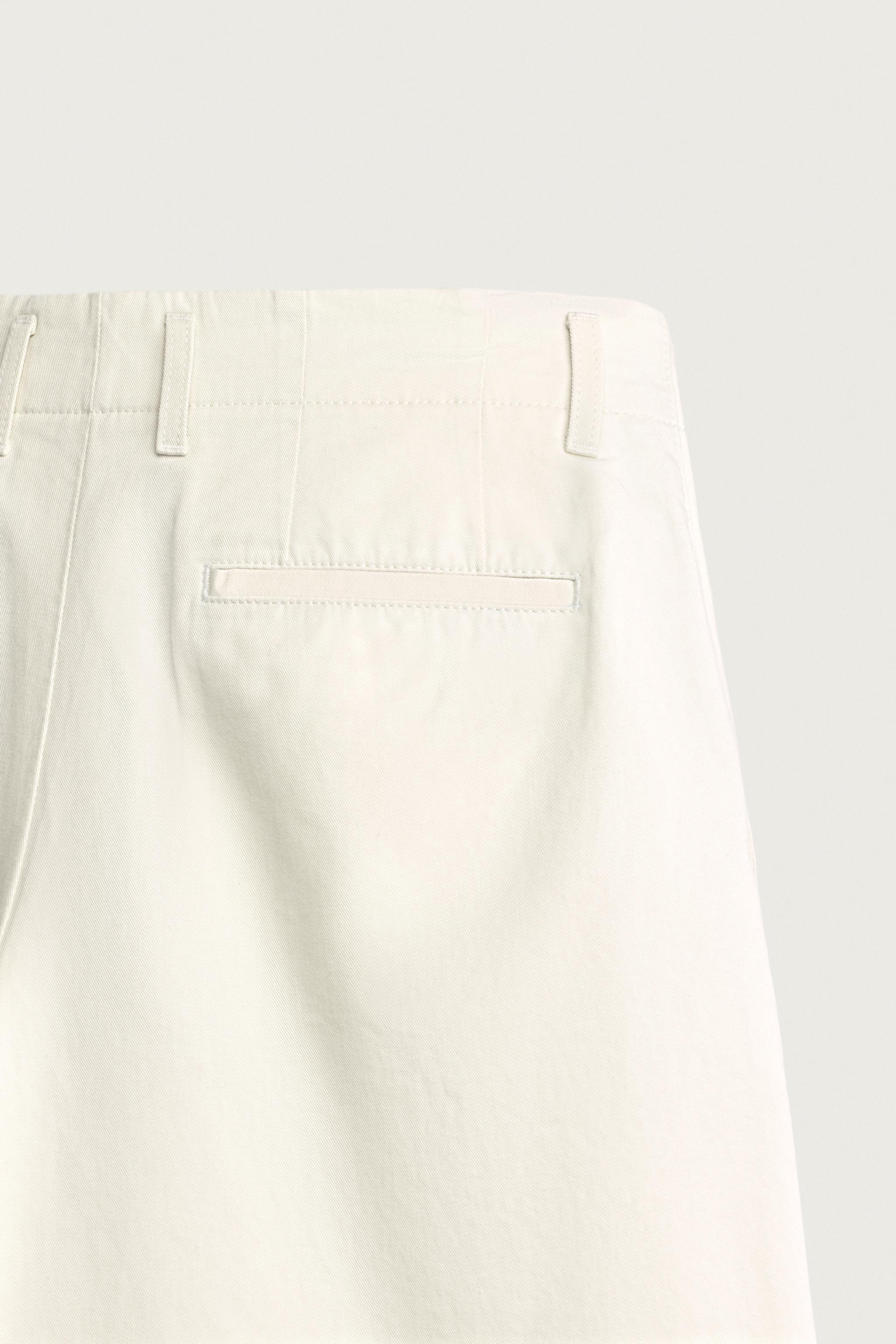Мужские шорты Zara RELAXED-FIT PLEATED BERMUDA SHORTS — фото 9