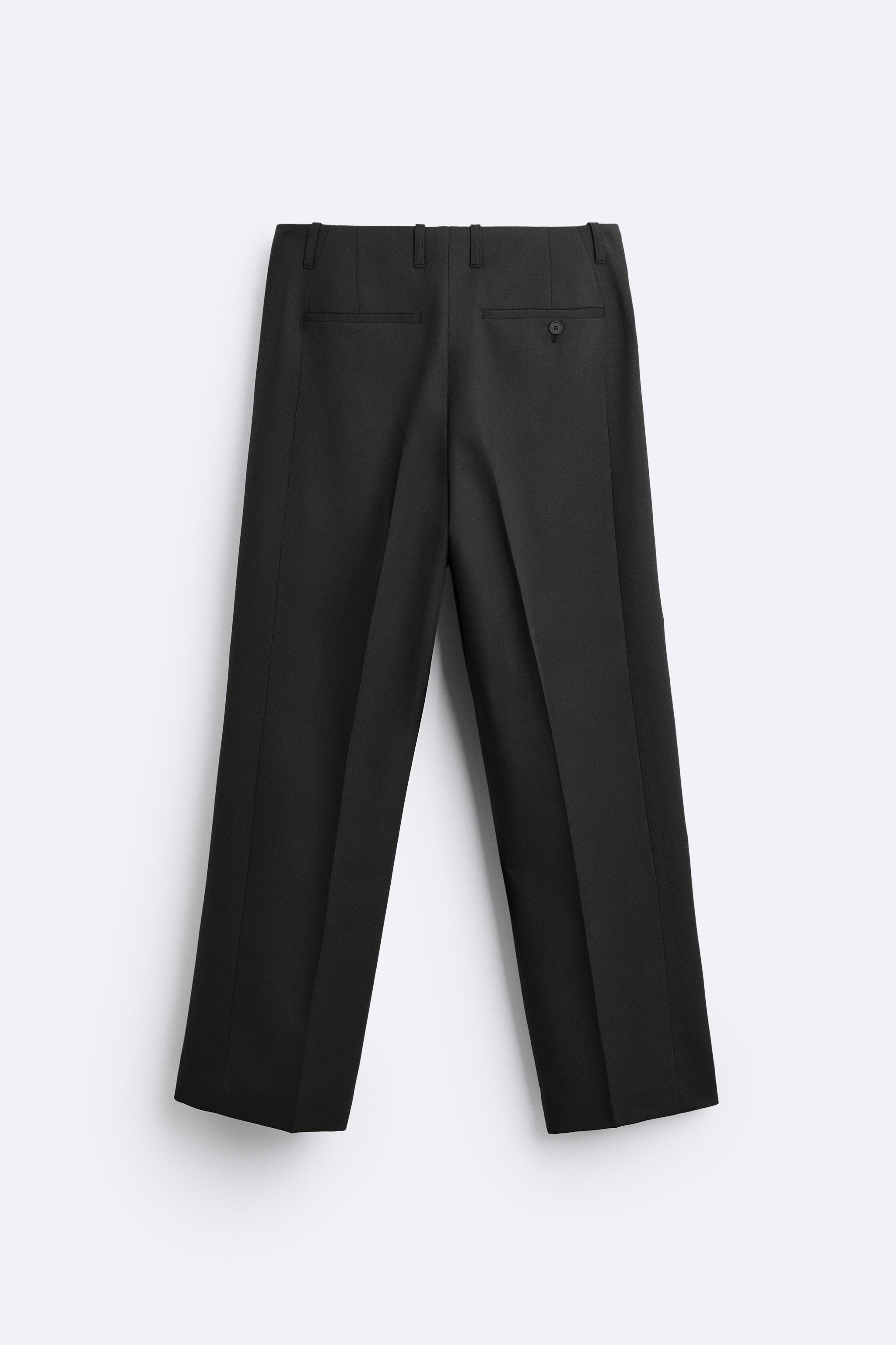 WIDE FIT SUIT PANTS