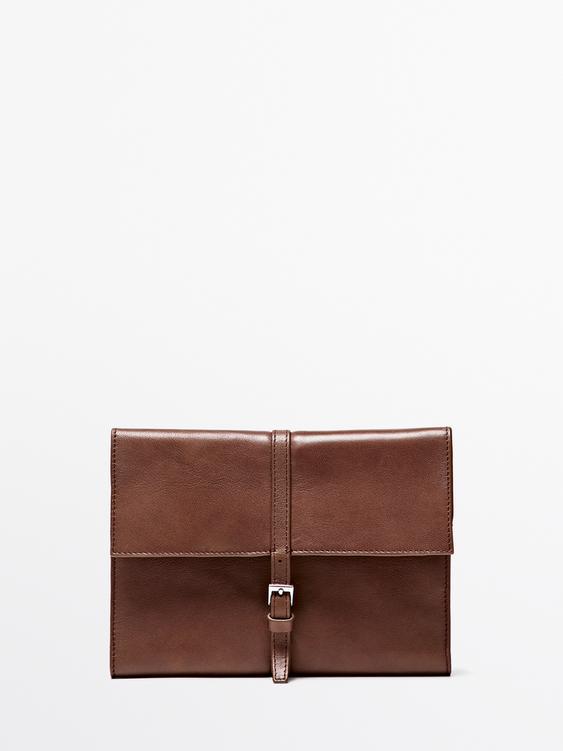 Nappa leather tech accessory case