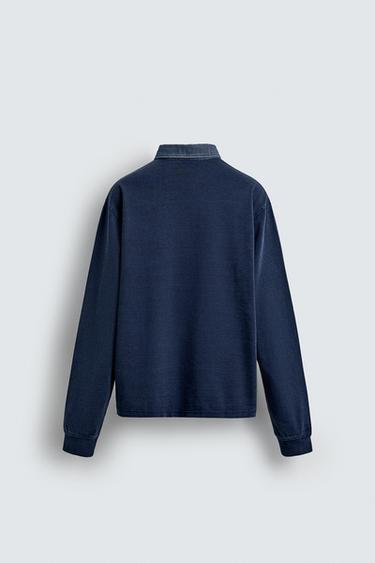 SWEAT POLO COL CONTRASTE - Bleu / Indigo de Zara - Image 7