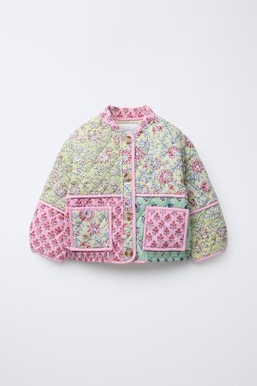 FLORAL QUILTED JACKET - Pink by Zara