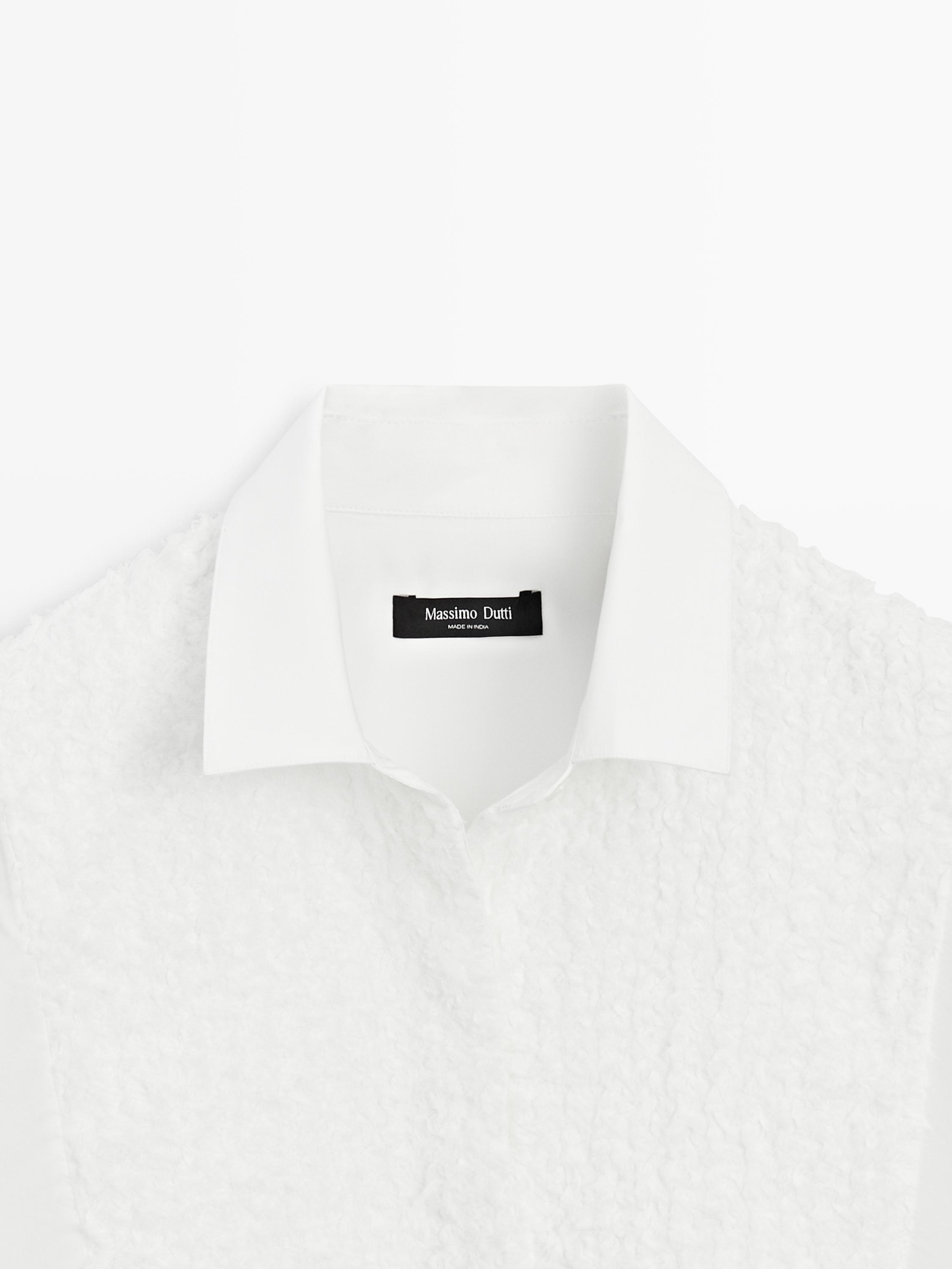 Chemise plastron avec broderies
