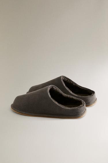 SABOT CUIR CHAUD - Gris foncé de Zara - Image 3