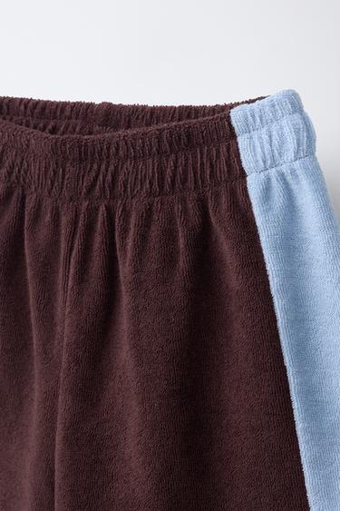 ENSEMBLE POLO ET BERMUDA EFFET ÉPONGE - Marron foncé de Zara - Image 3