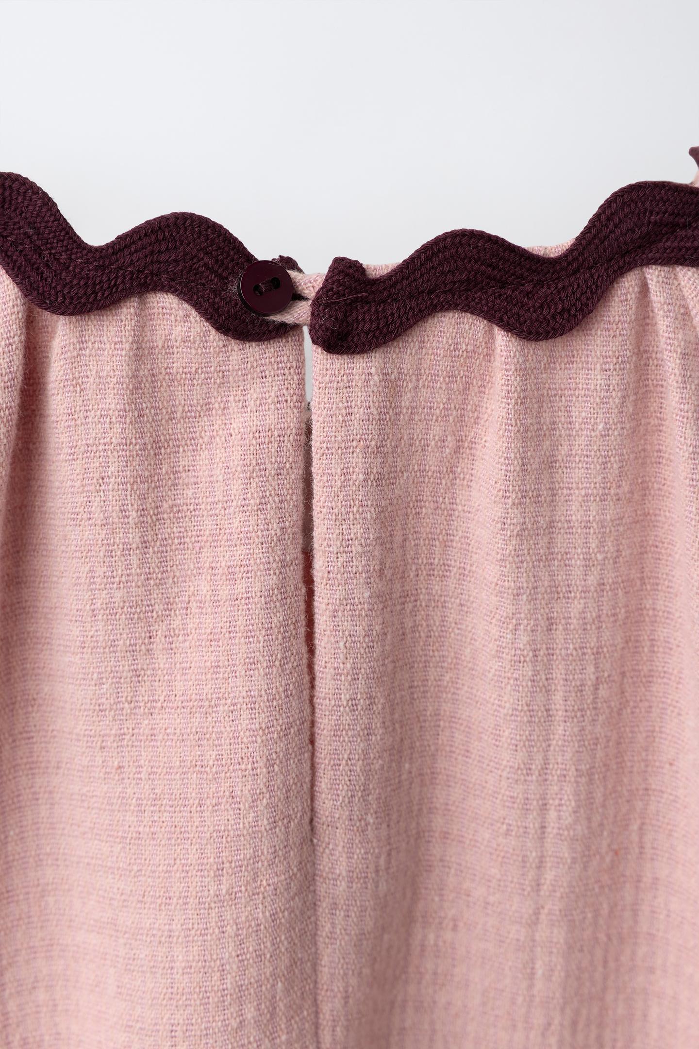 Детское платье Zara Ric-Rac Textured, цвет: Розовый — фото 4