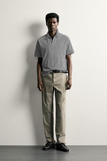 SLIM FIT CHINOS - Grey by Zara