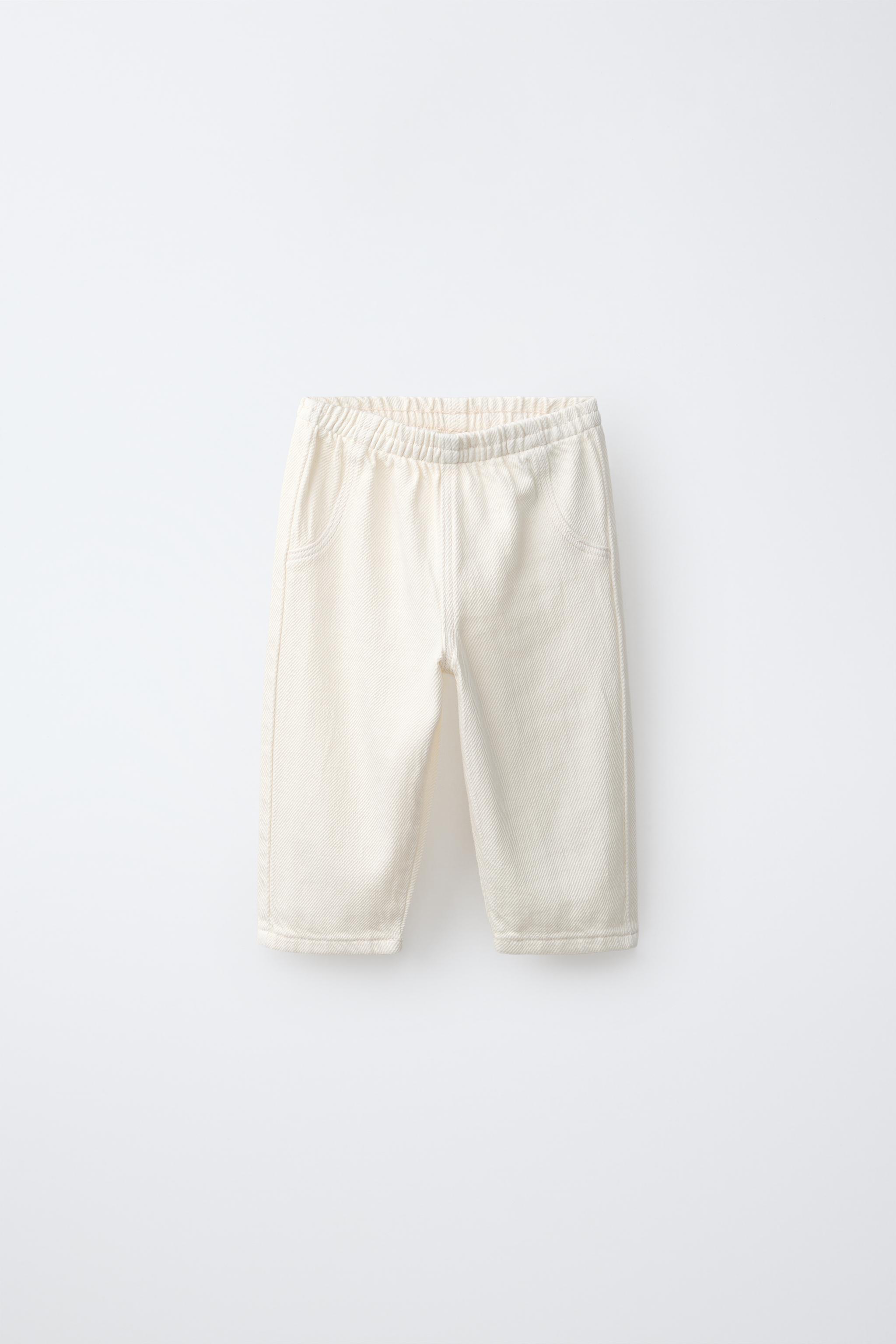 BAGGY TWILL PANTS — Ecru