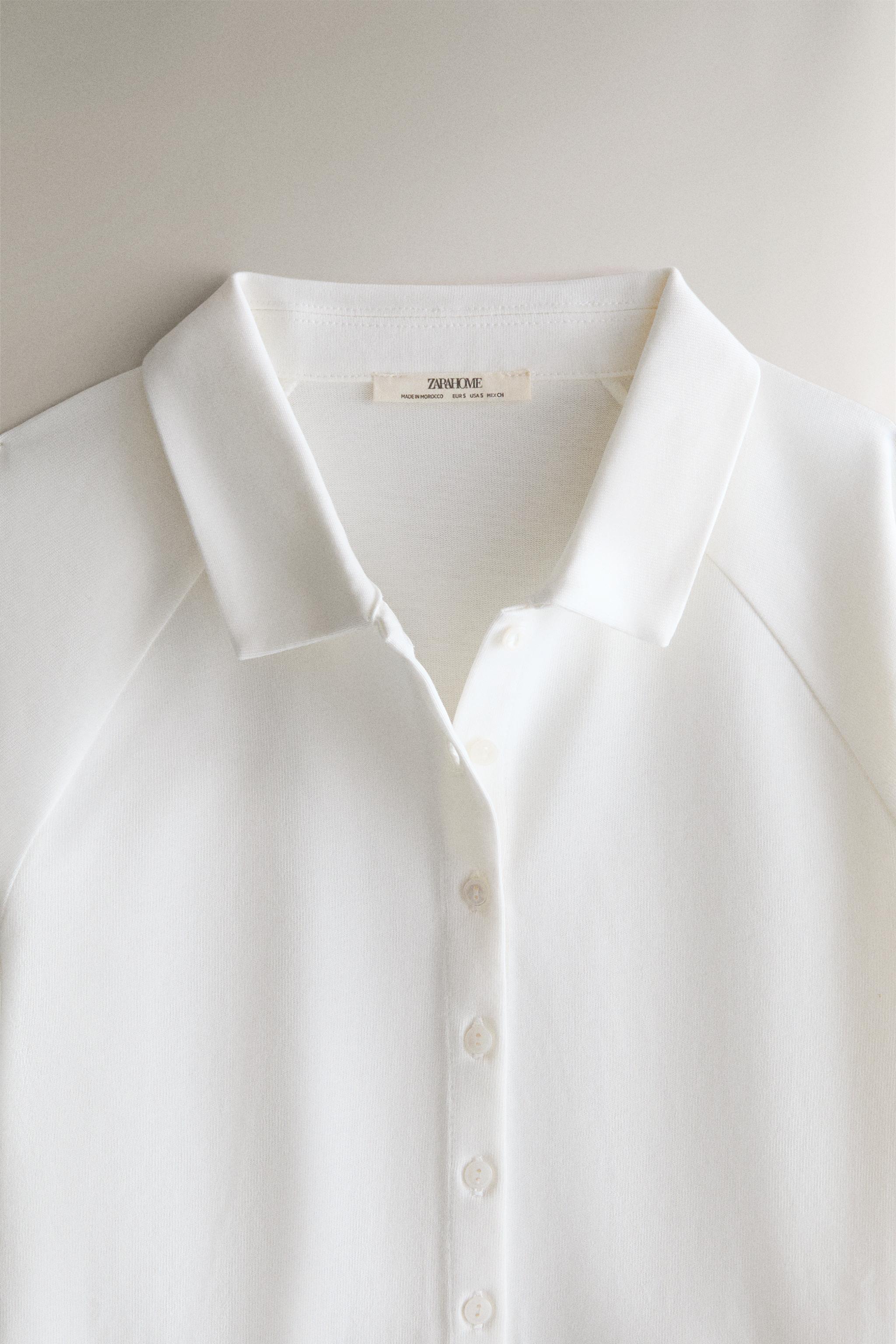 CROPPED COTTON SHIRT — White