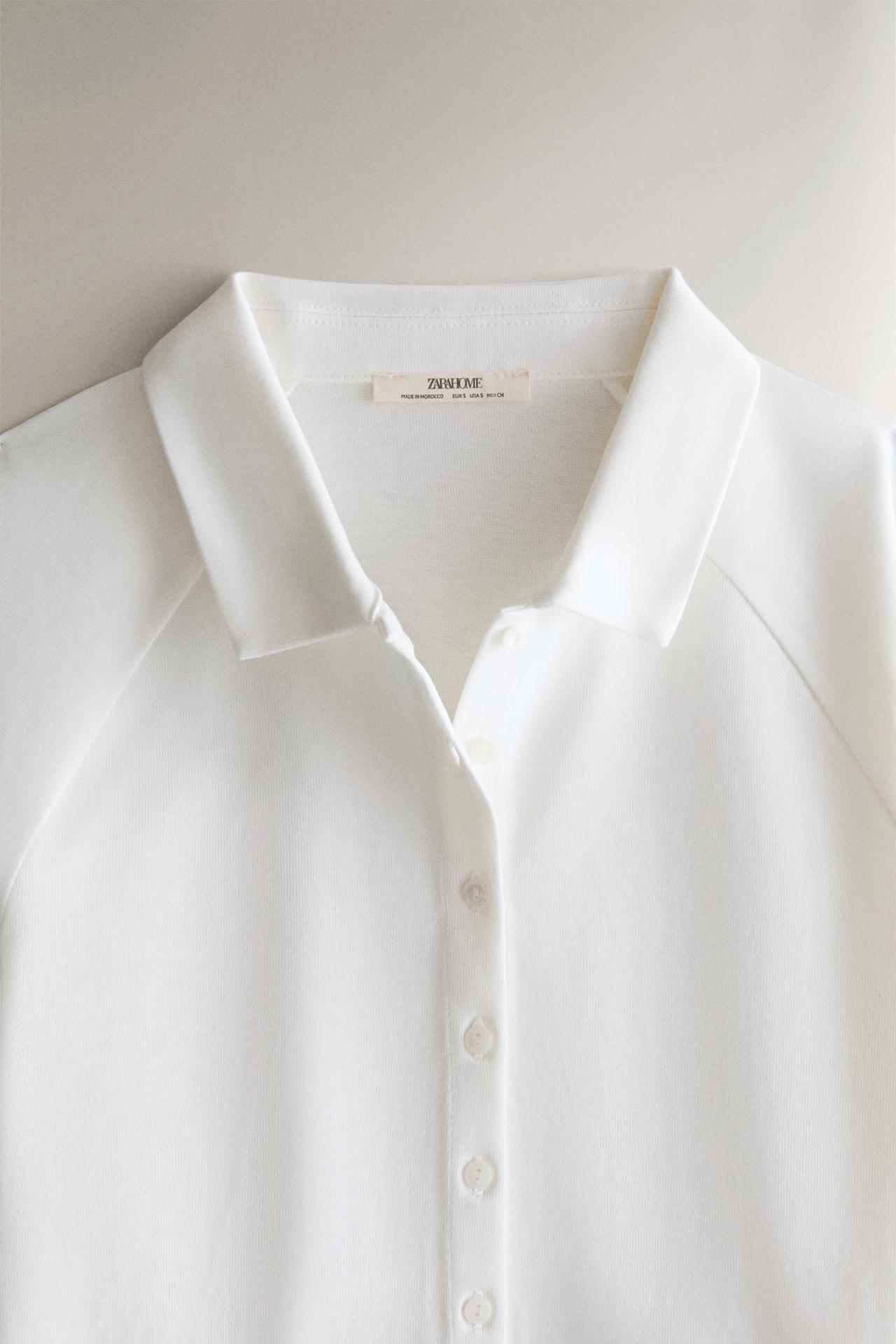 CROPPED COTTON SHIRT — White