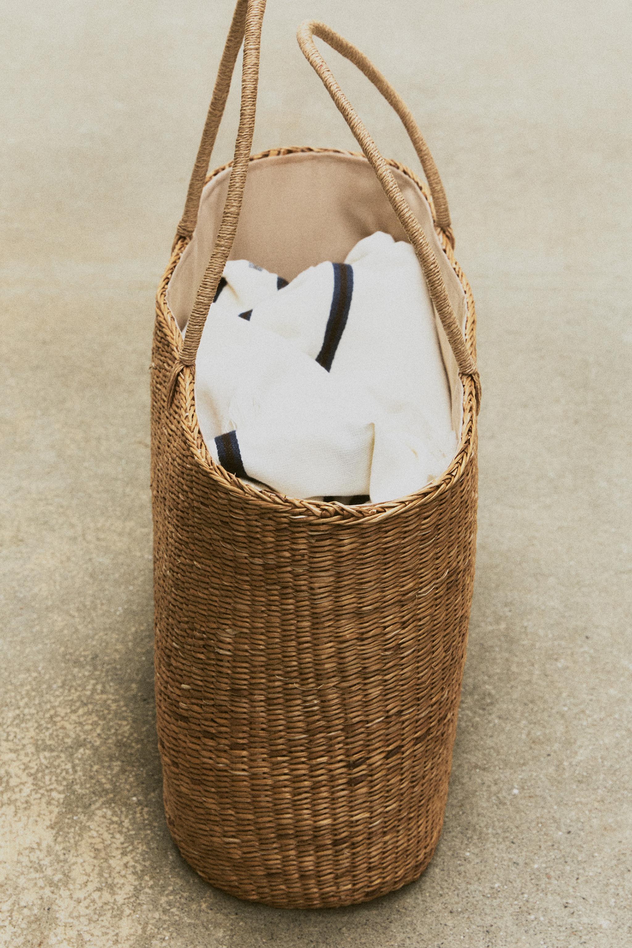 ラージ かごバック - ライトベージュ | ZARA Japan / 日本