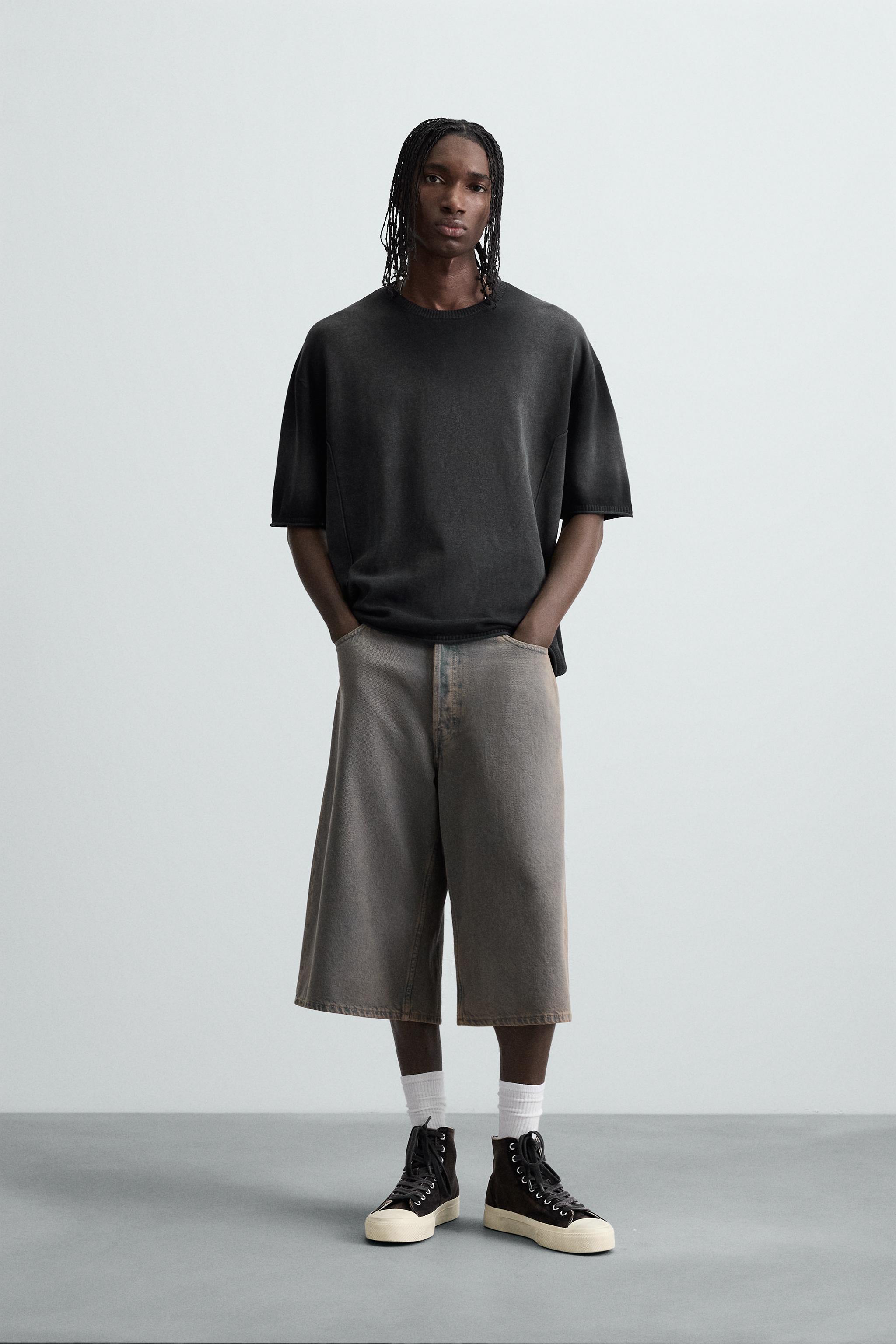 SPRAY PRINT KNIT T-SHIRT